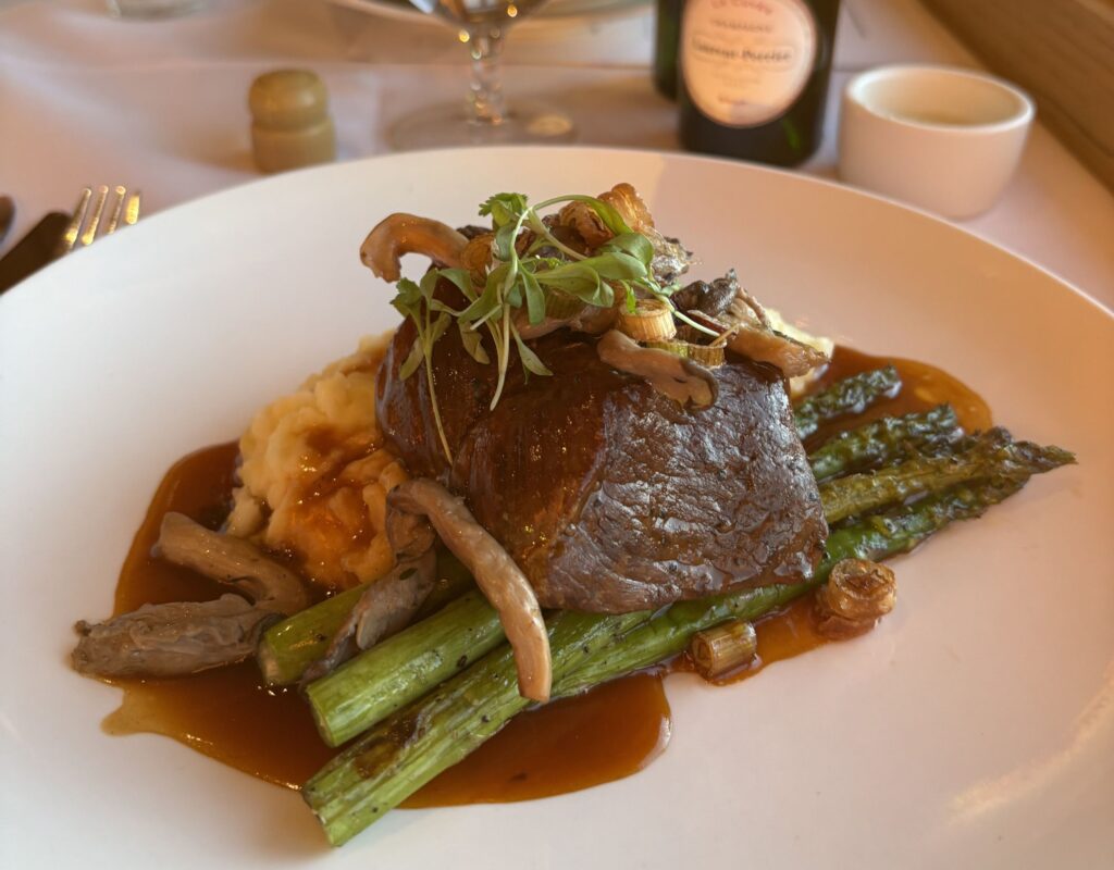plate of short ribs at pine marten lodge